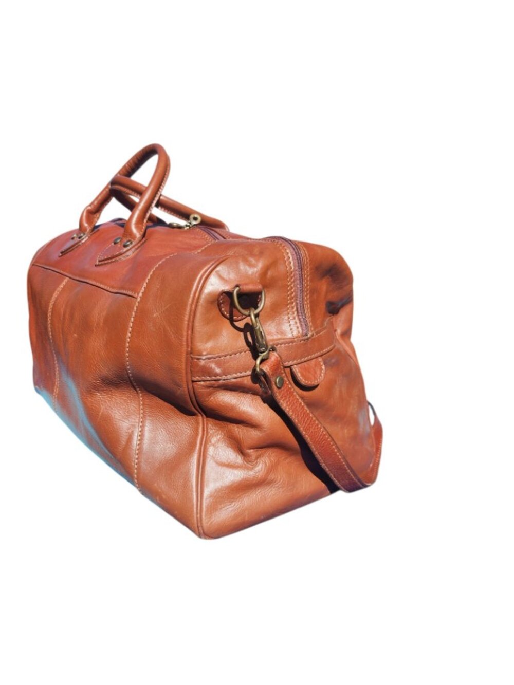 Sorrento De Martino Italy Leather Weekender Duffel Bag - Picture 5 of 12